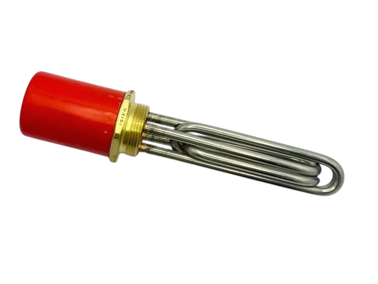 Rezistență Electrică Tubulară Cromată Tip MALKAN cu Cap, Filet 1 1/2" – 5000W – 220V – 190 mm – Inox 304