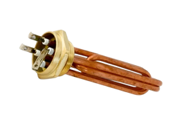 Rezistență Electrică Tubulară din Cupru Tip MALKAN cu Cap, Filet 1 1/2" – 4500W – 220V – 190 mm – Cupru