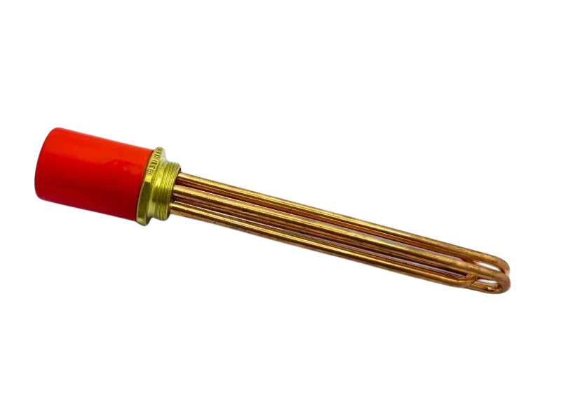 Rezistență Electrică Tubulară din Cupru cu Cap, Filet 1 1/2" – 7500W – 220/380V – 330 mm – Cupru