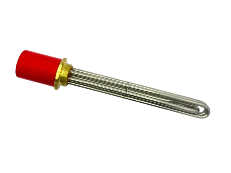 Rezistență Electrică Tubulară Cromată cu Cap, Filet 1 1/2" – 7500W – 220/380V – 330 mm – Inox 304