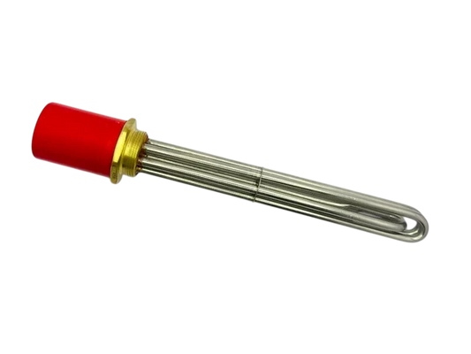 Rezistență Electrică Tubulară Cromată cu Cap, Filet 1 1/2" – 3000W – 220/380V – 300 mm – Inox 304