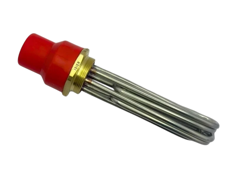 Rezistență Electrică Tubulară Cromată Tip FILKETE TOLON cu Cap, Filet 2" – 10000W – 220/380V – 220 mm – Inox 304