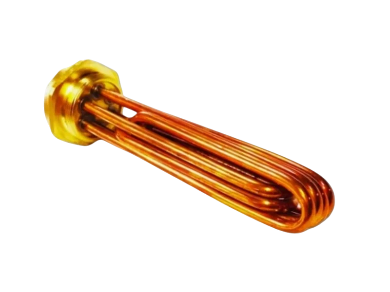 Rezistență Electrică Tubulară din Cupru Tip FILKETE TOLON cu Cap, Filet 2" – 6000W – 220/380V – 300 mm – Cupru