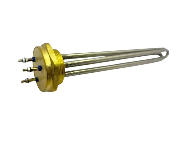 Rezistență Electrică Tubulară Cromată cu Oxid de Magneziu MGO cu Cap, Filet 2" – 7500W – 220/380V – 350 mm – Inox 304