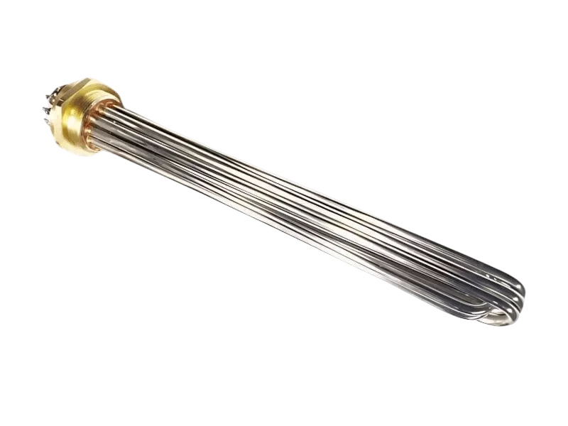 Rezistență Electrică Tubulară Cromată pentru Autoclavă, 5 Elemente, Filet 2" – 12500W – 220/380V – 500 mm – Inox 304