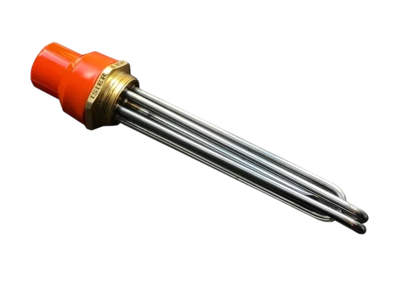 Rezistență Electrică Tubulară Cromată cu Cap, Filet 2" – 6000W – 220/380V – 320 mm – Inox 304