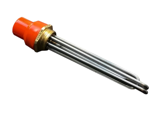 Rezistență Electrică Tubulară Cromată cu Cap, Filet 2" – 3000W – 220/380V – 300 mm – Inox 304