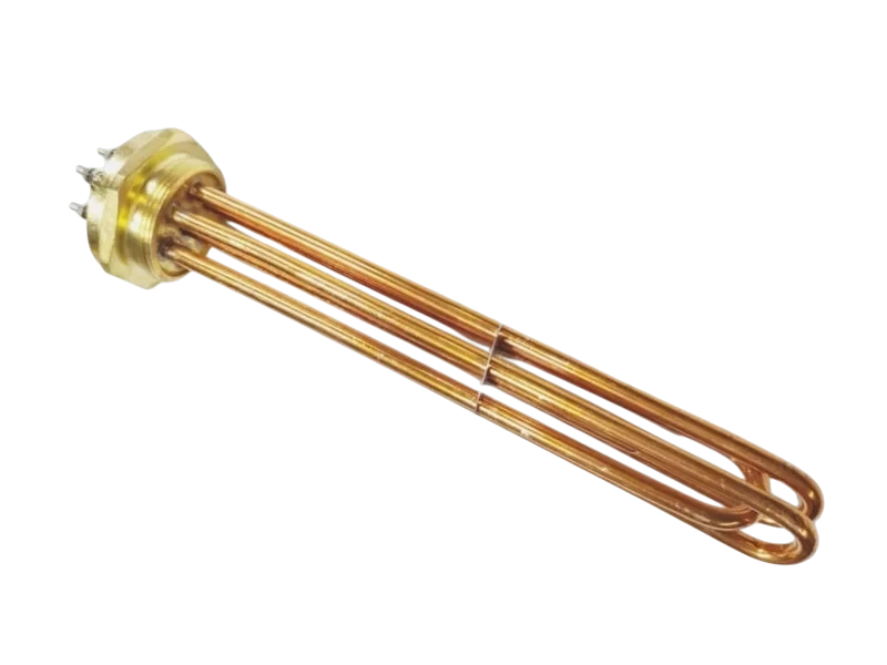 Rezistență Electrică Tubulară din Cupru cu Cap, Filet 2" – 15000W – 220/380V – 500 mm – Cupru
