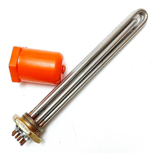 Rezistență electrică 10kW filet 2″ lungime 330mm pentru puffer, boiler și aplicații industriale, 230V/380V inox