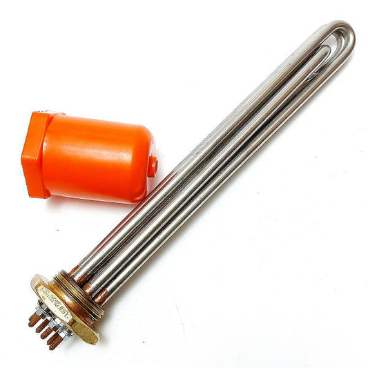 Rezistență electrică 6kW filet 2″ lungime 300mm pentru puffer, boiler și aplicații industriale, 230V/380V inox